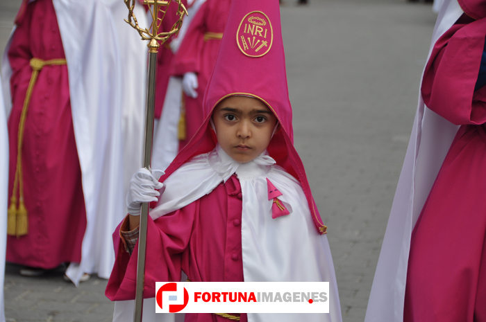 Procesión del Santo Encuentro del Viernes Santo por la mañana en la Semana Santa de Fortuna